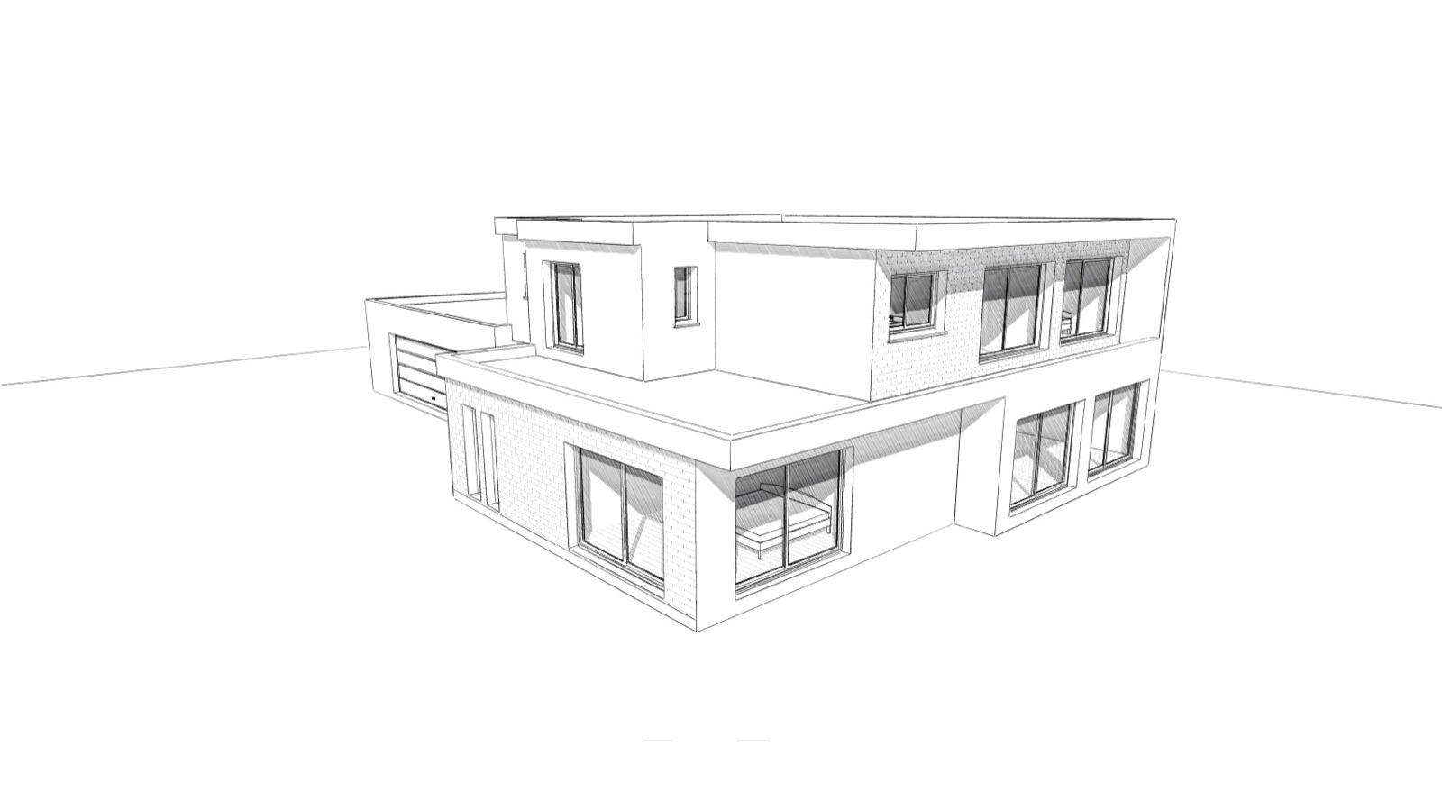 Perspective dessinée de la maison Salvy